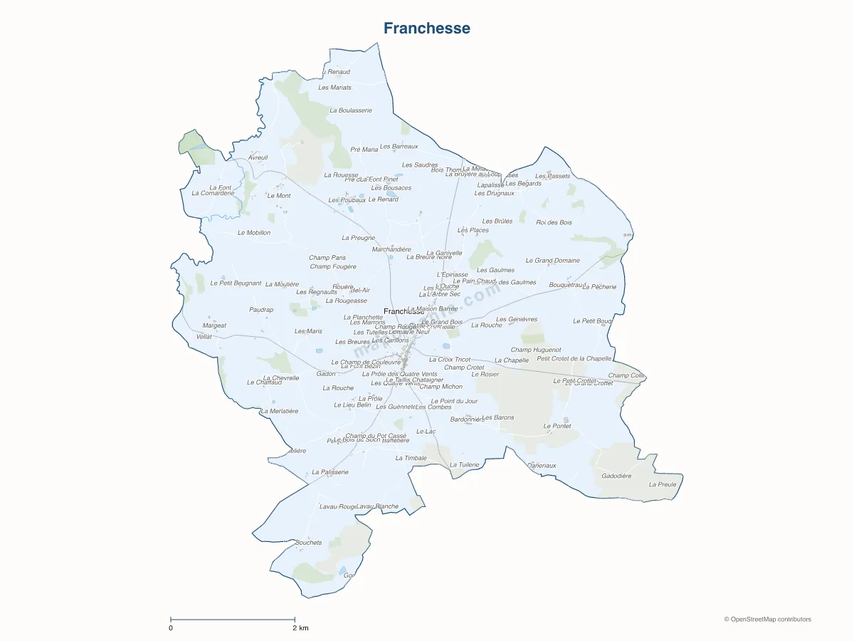 Carte de Franchesse à personnaliser