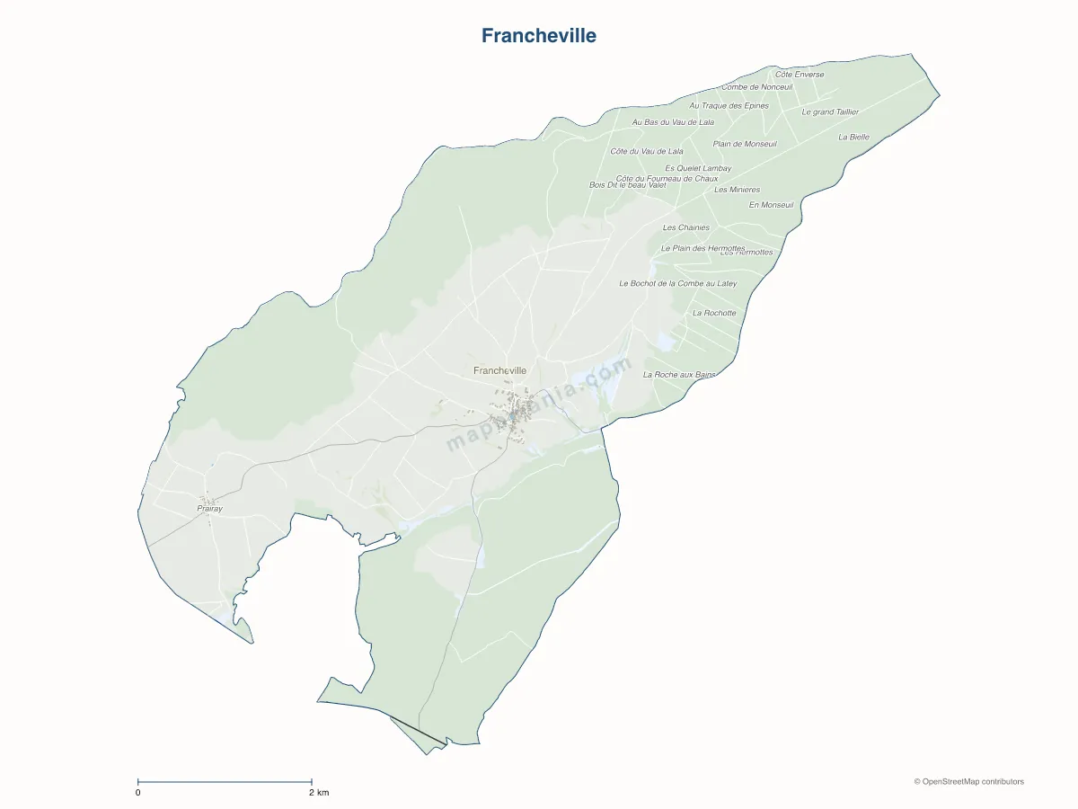 Carte de Francheville à personnaliser