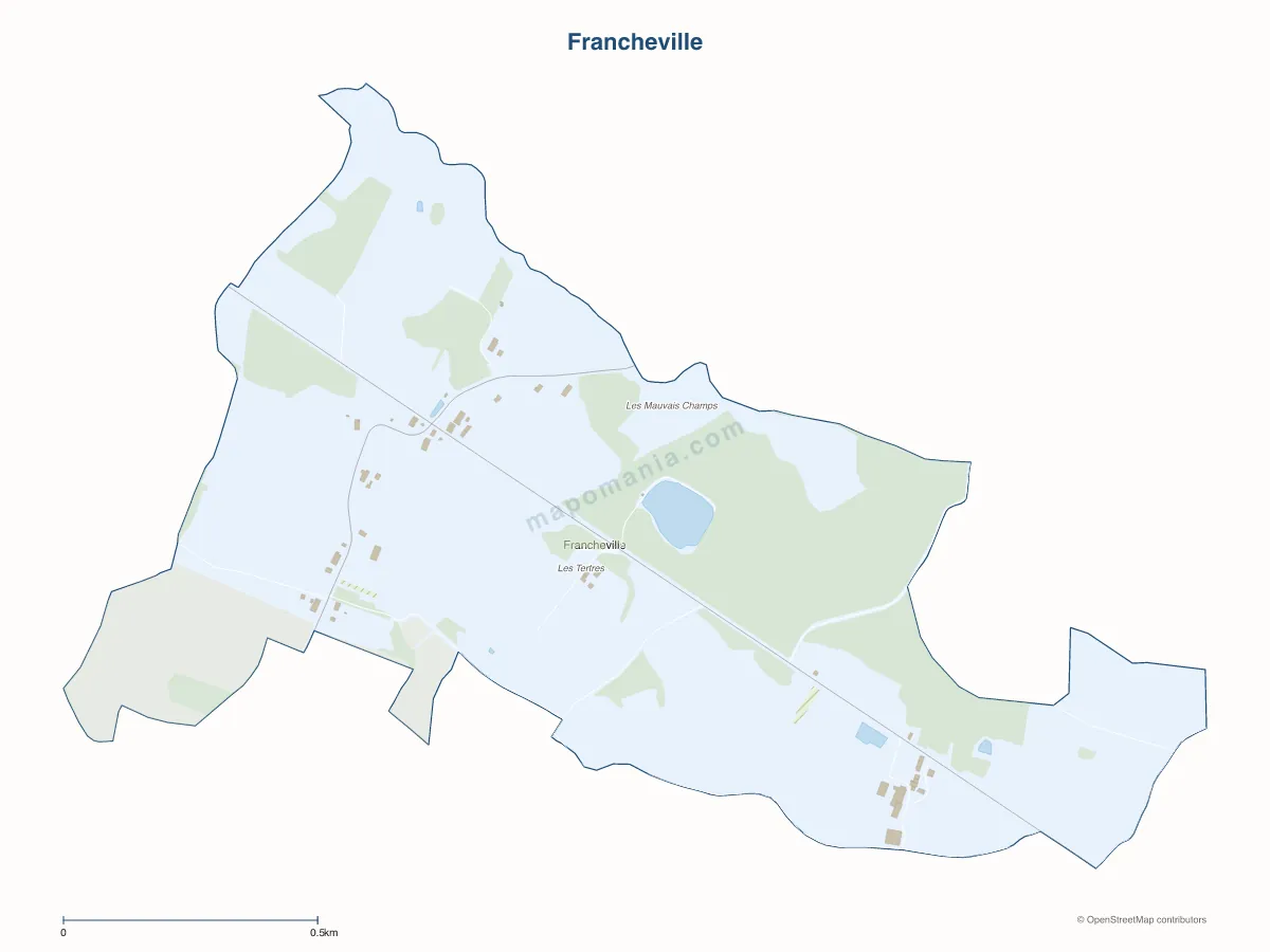 Carte de Francheville à personnaliser