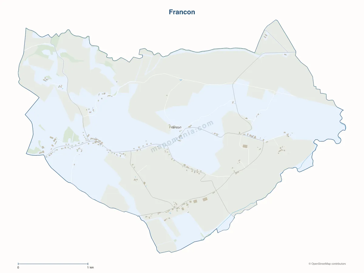 Carte de Francon à personnaliser