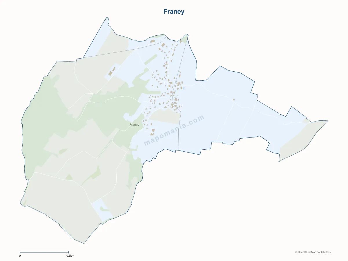 Carte de Franey à personnaliser
