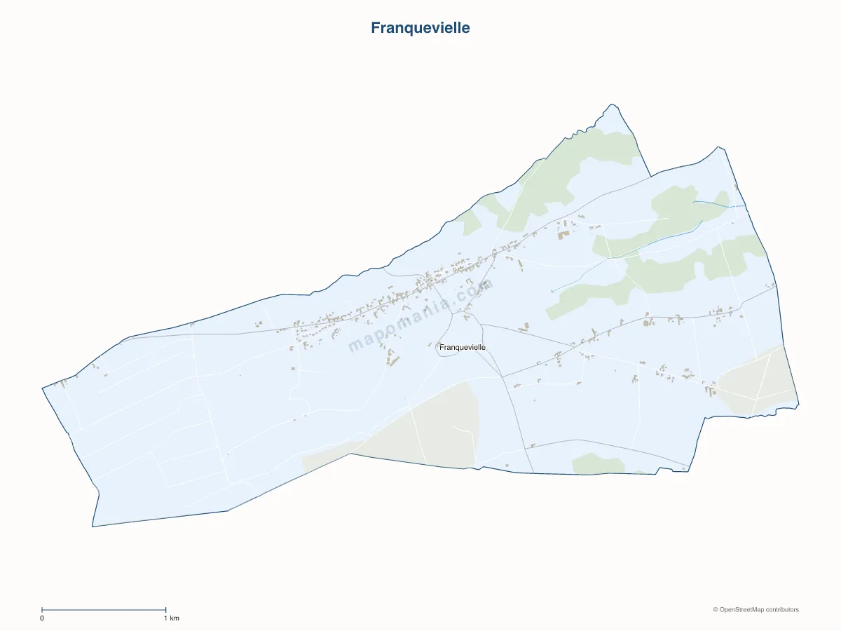 Carte de Franquevielle à personnaliser