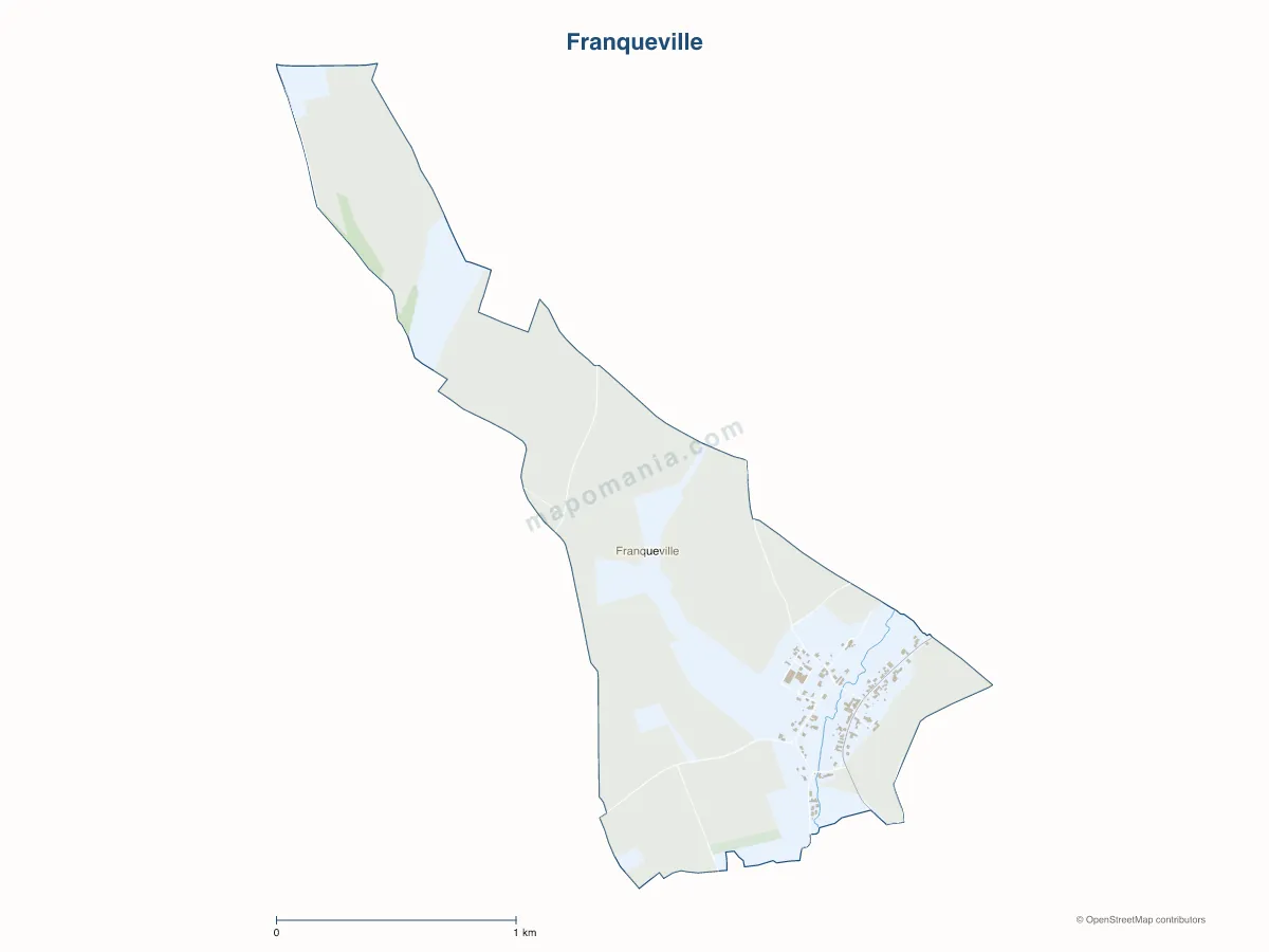 Carte de Franqueville à personnaliser