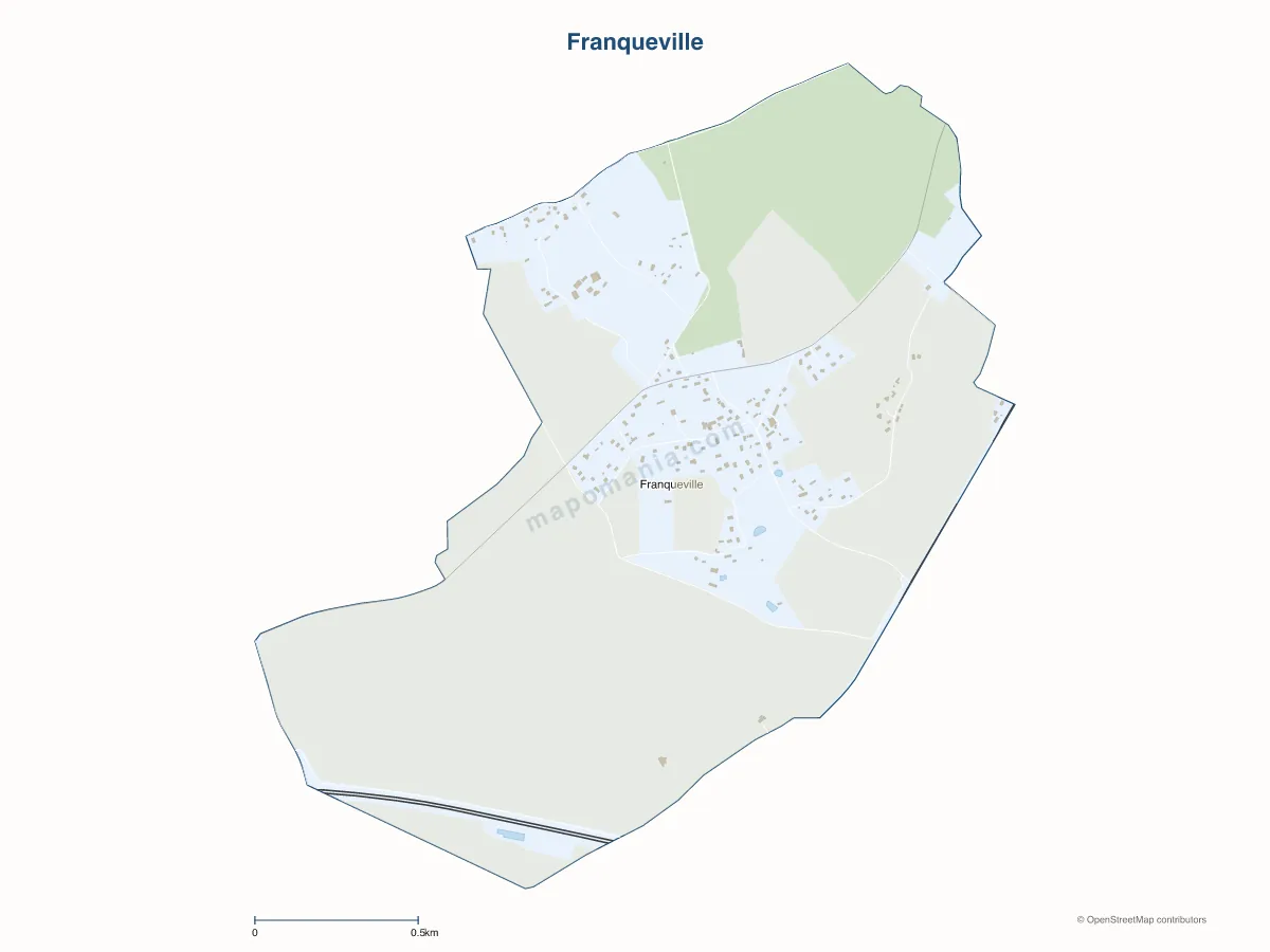 Carte de Franqueville à personnaliser