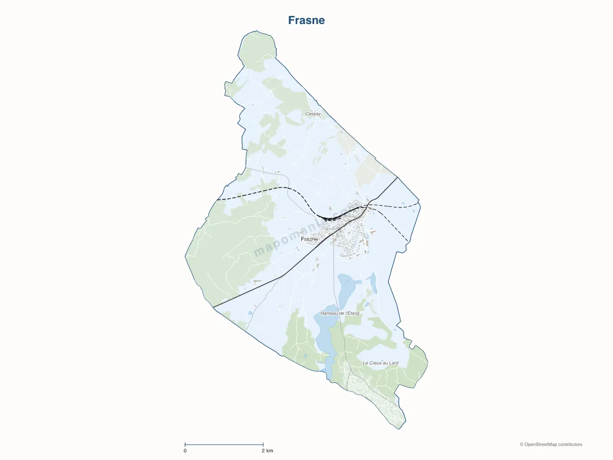 Carte de Frasne à personnaliser