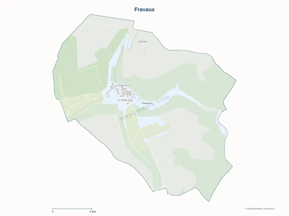 Carte de Fravaux à personnaliser