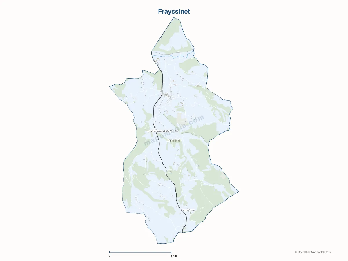 Carte de Frayssinet à personnaliser