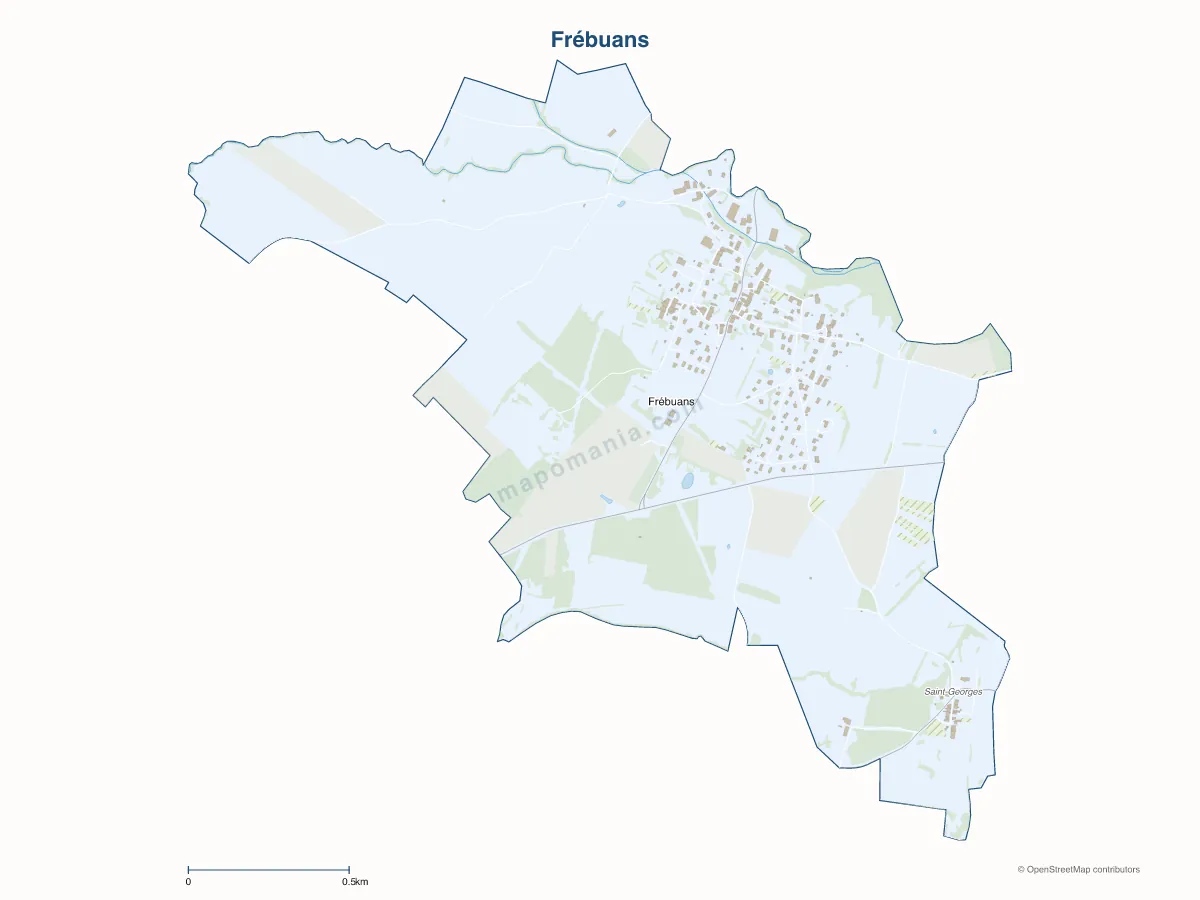 Carte de Frébuans à personnaliser