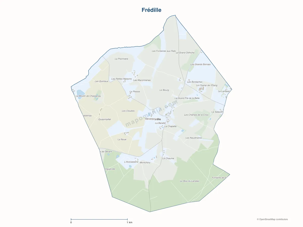 Carte de Frédille à personnaliser