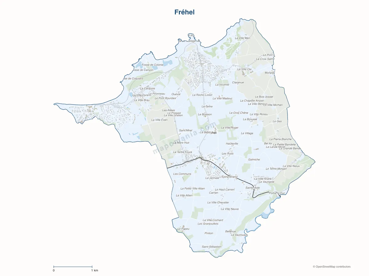 Carte de Fréhel à personnaliser