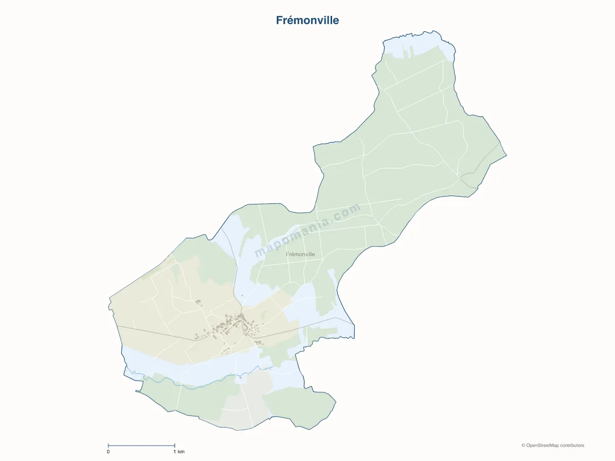 Carte de Frémonville à personnaliser