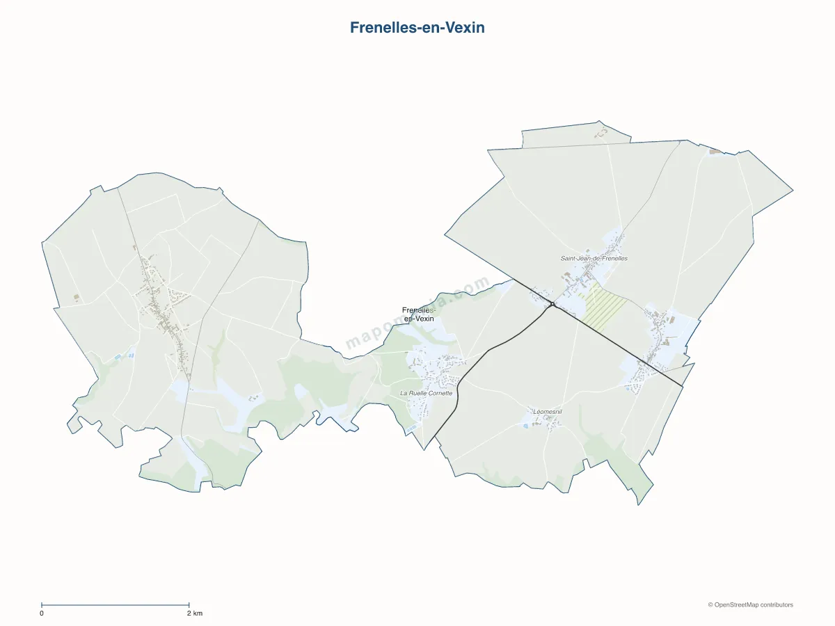 Carte de Frenelles-en-Vexin à personnaliser