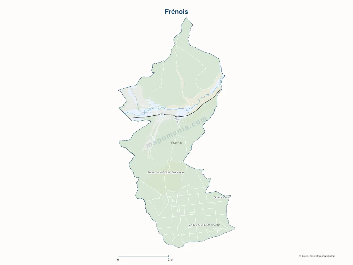 Carte de Frénois à personnaliser
