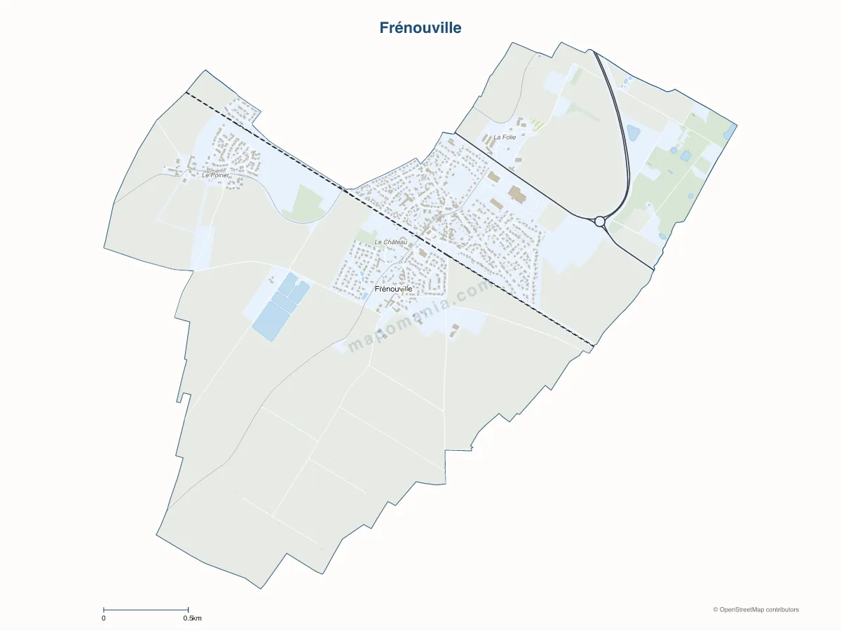 Carte de Frénouville à personnaliser