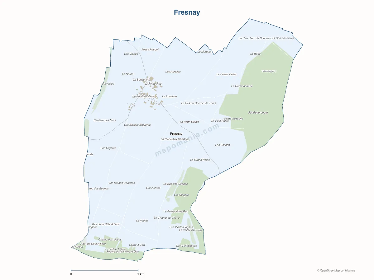 Carte de Fresnay à personnaliser