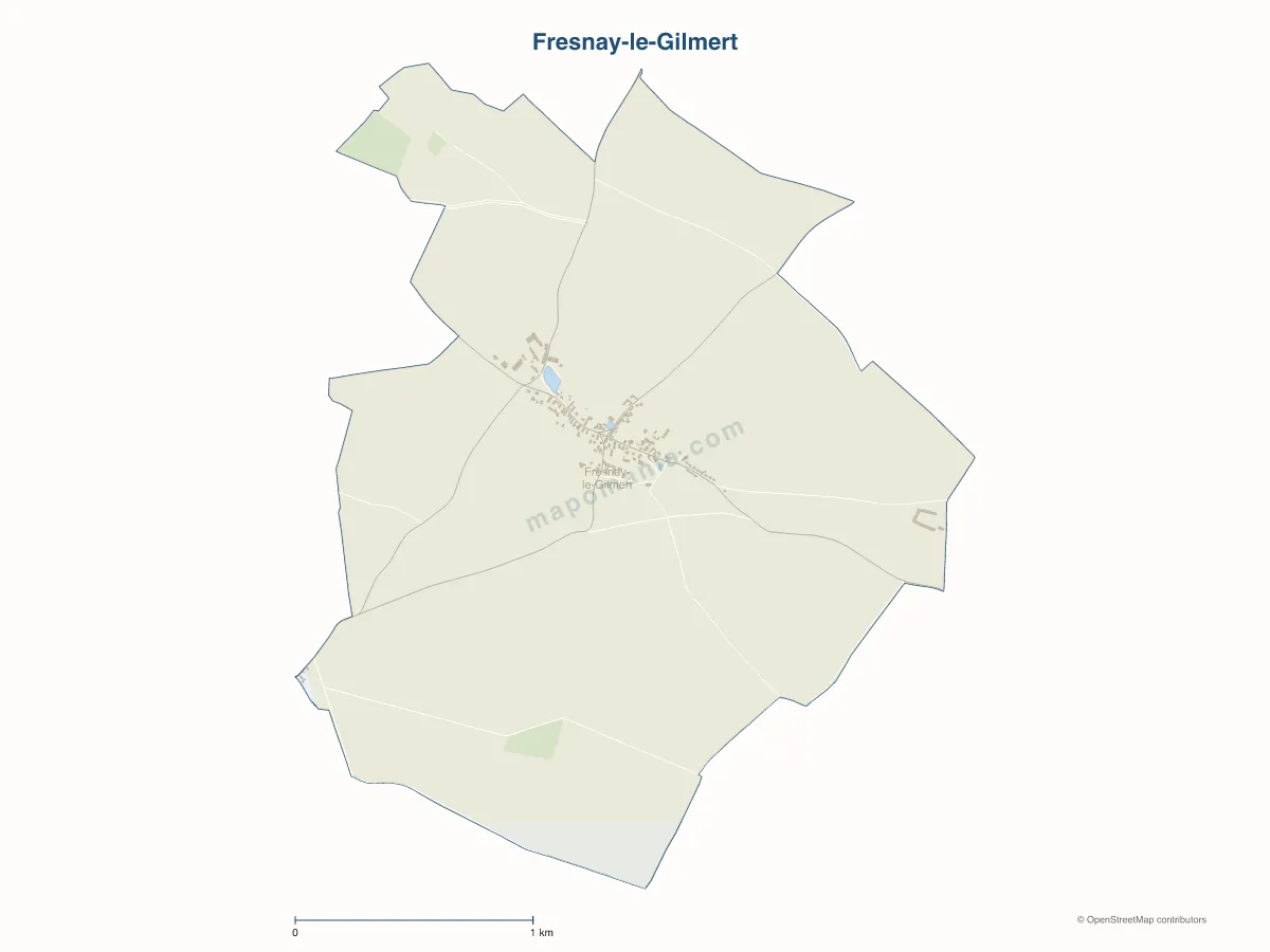 Carte de Fresnay-le-Gilmert à personnaliser