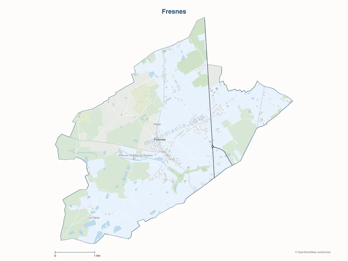 Carte de Fresnes à personnaliser