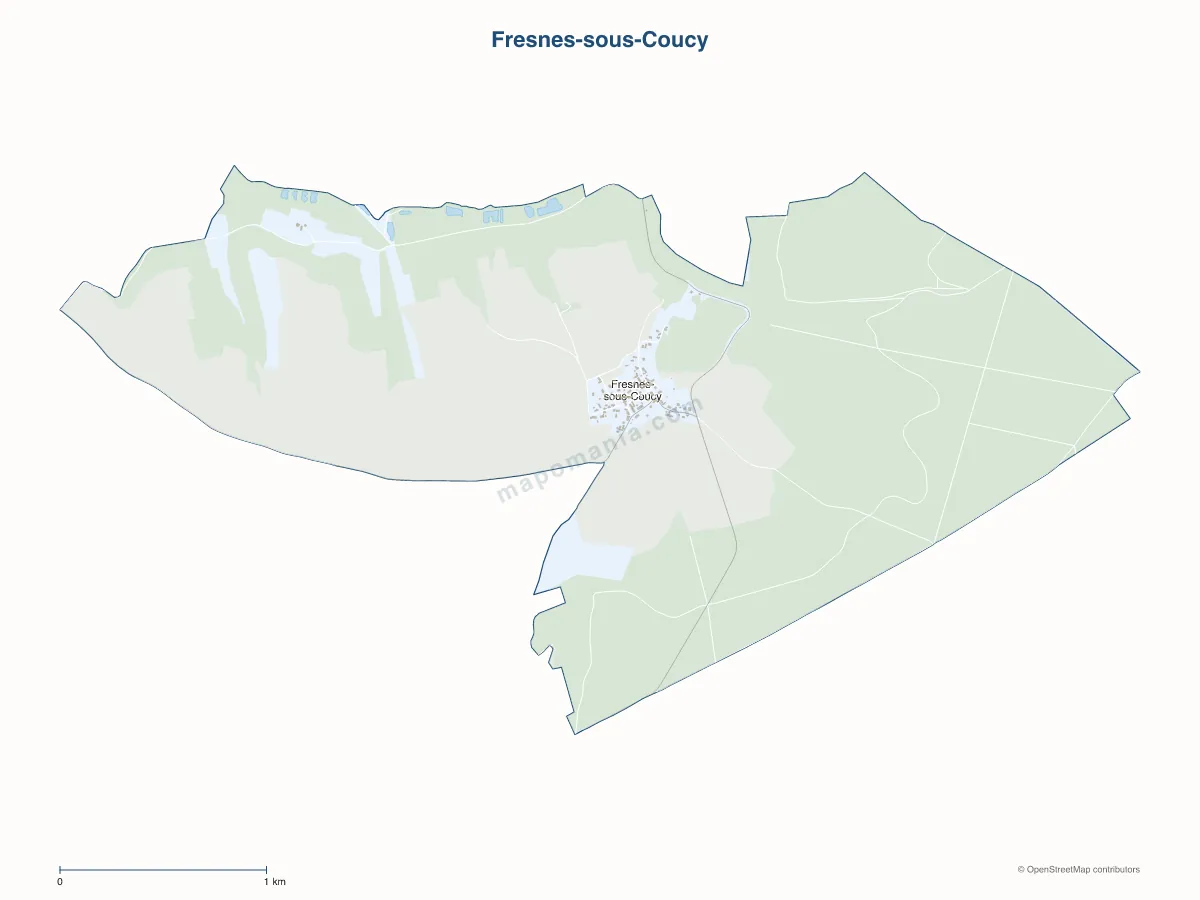 Carte de Fresnes-sous-Coucy à personnaliser