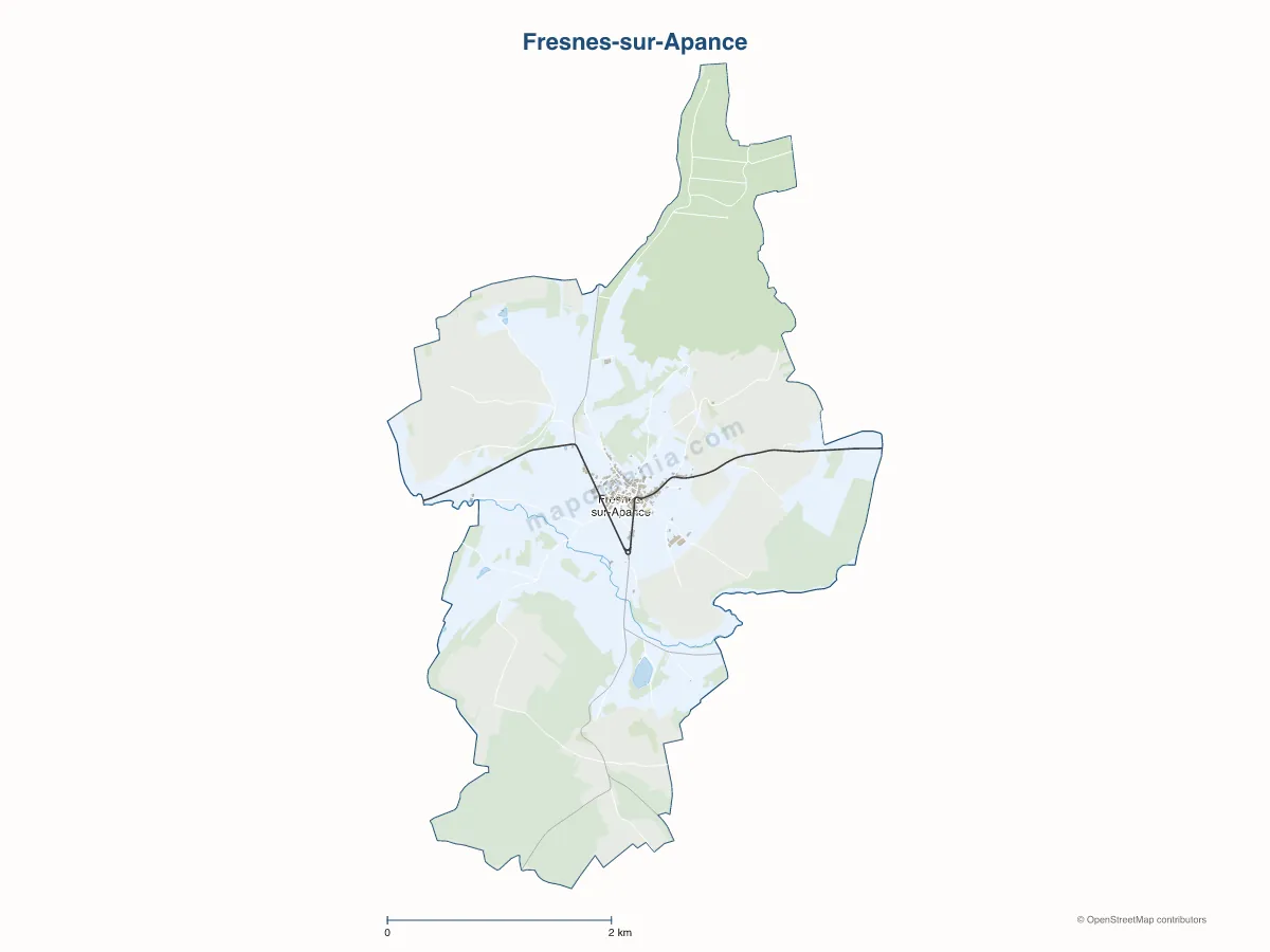 Carte de Fresnes-sur-Apance à personnaliser