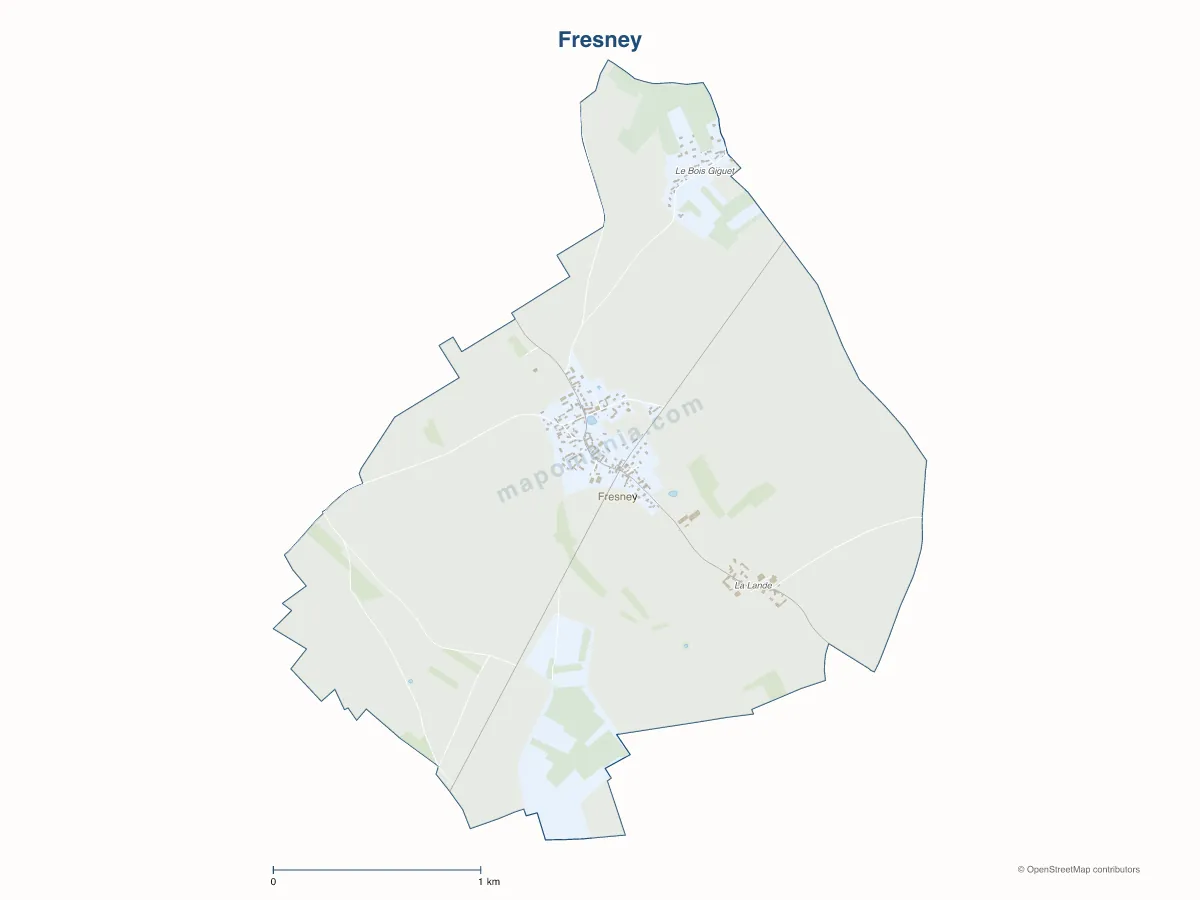 Carte de Fresney à personnaliser