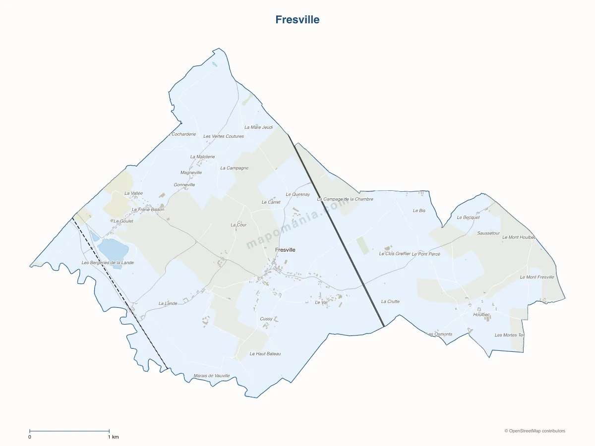 Carte de Fresville à personnaliser