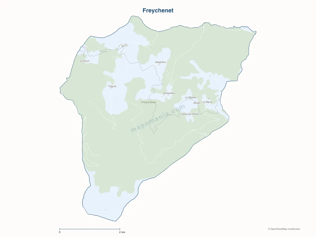 Carte de Freychenet à personnaliser