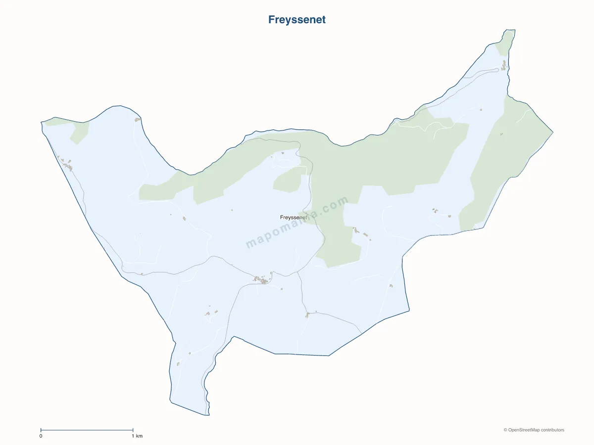 Carte de Freyssenet à personnaliser