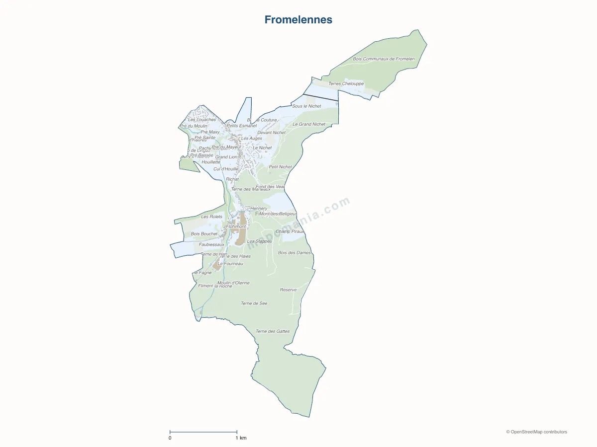 Carte de Fromelennes à personnaliser