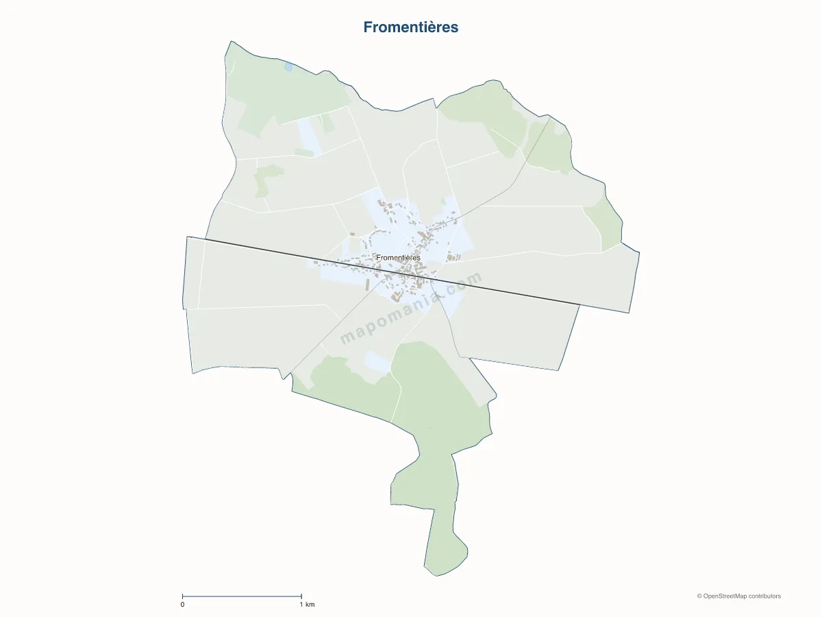 Carte de Fromentières à personnaliser