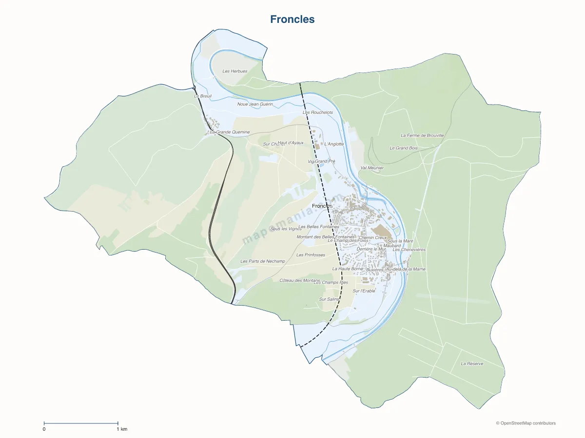 Carte de Froncles à personnaliser