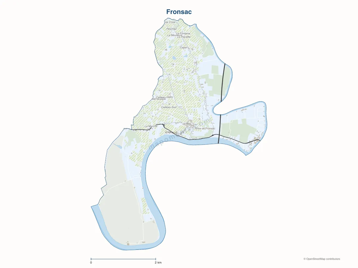Carte de Fronsac à personnaliser