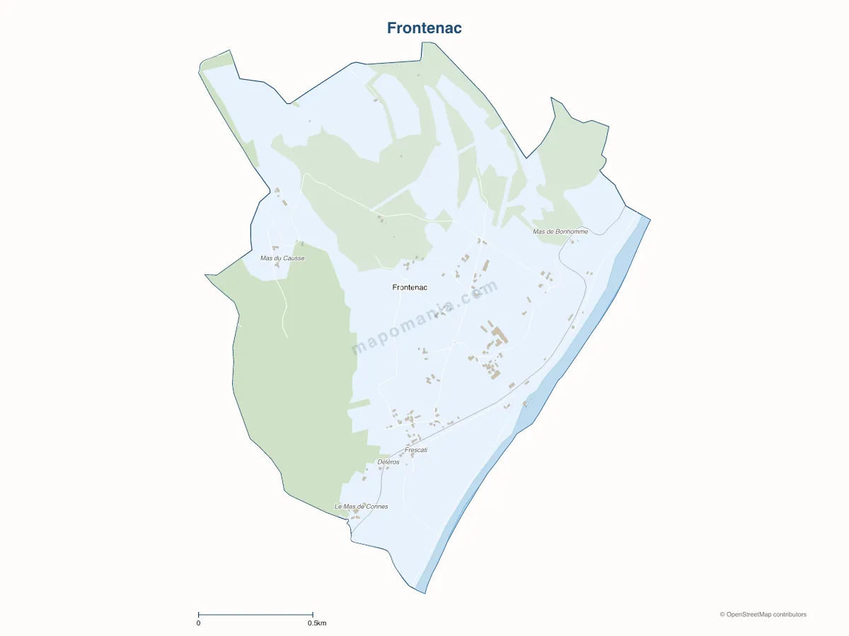 Carte de Frontenac à personnaliser