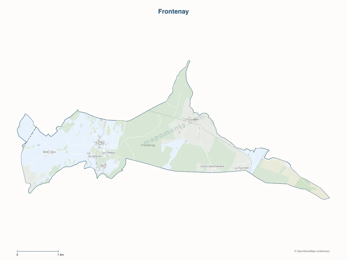 Carte de Frontenay à personnaliser