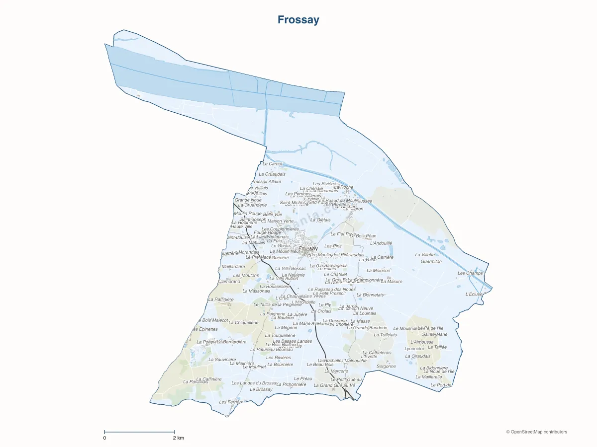 Carte de Frossay à personnaliser