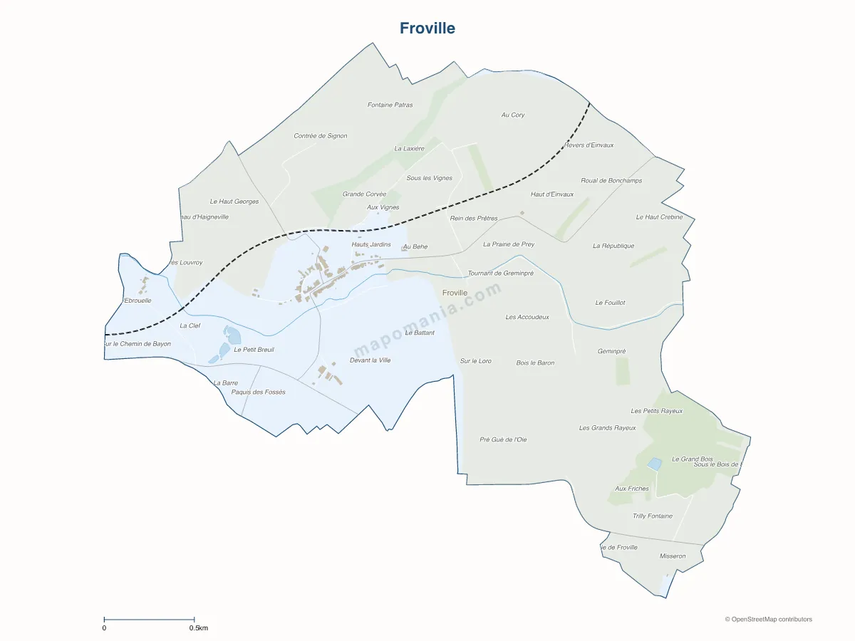 Carte de Froville à personnaliser