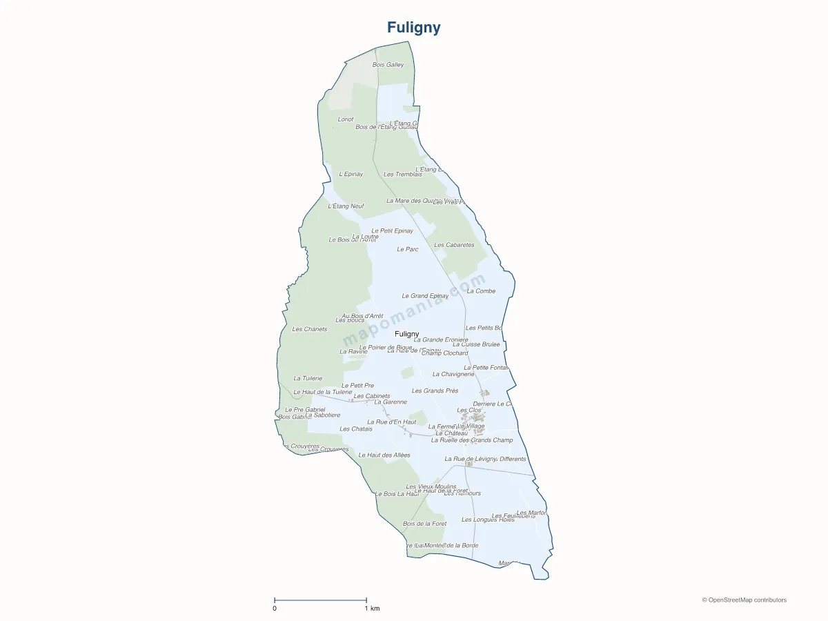 Carte de Fuligny à personnaliser