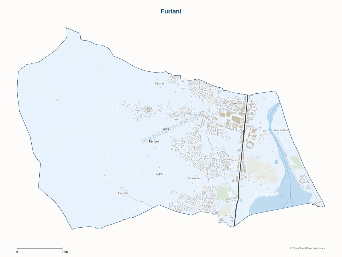 Carte de Furiani à personnaliser