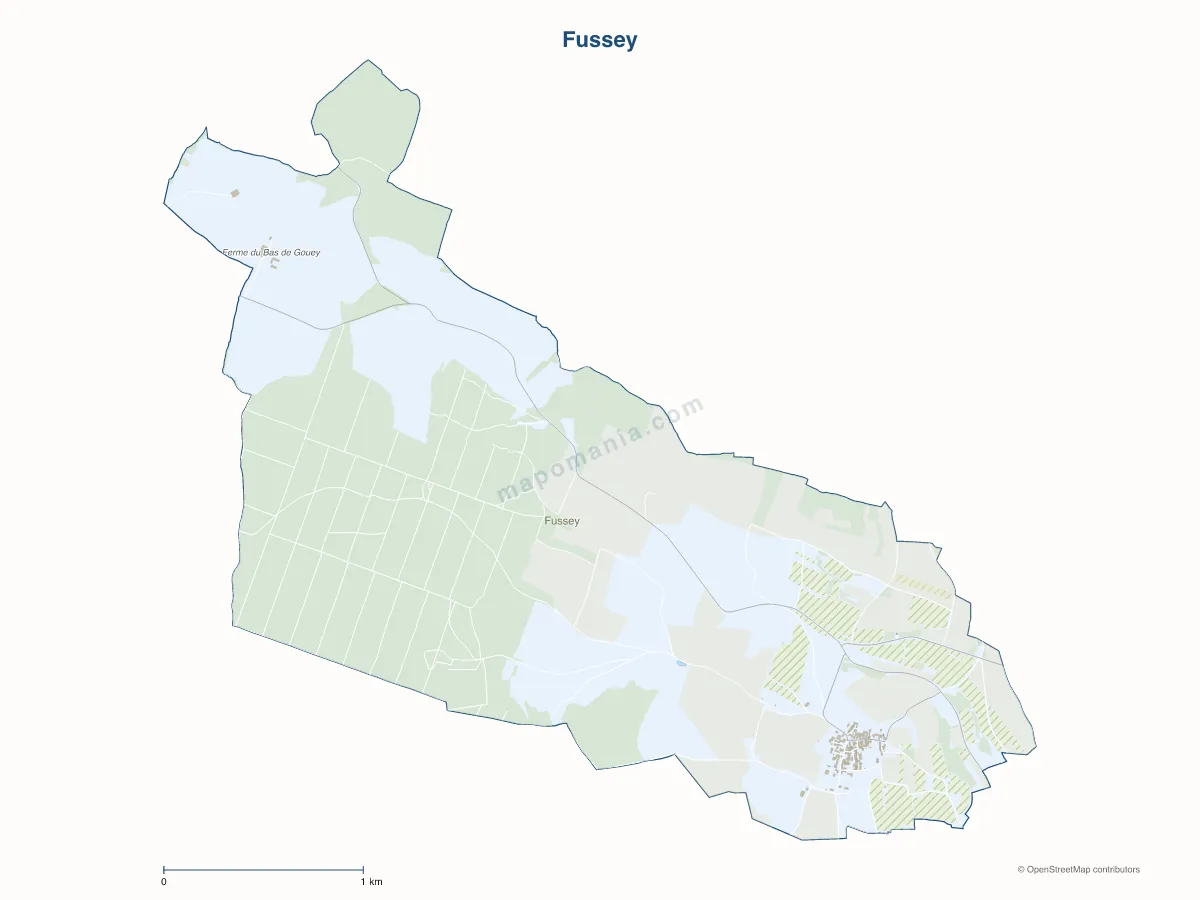 Carte de Fussey à personnaliser