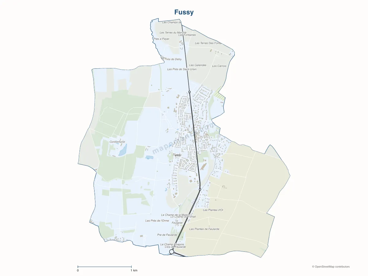Carte de Fussy à personnaliser