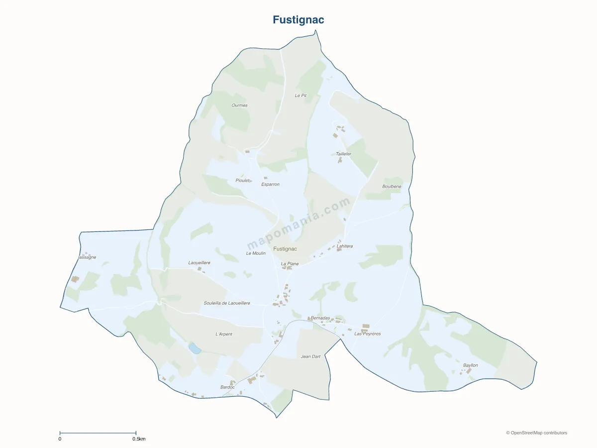 Carte de Fustignac à personnaliser