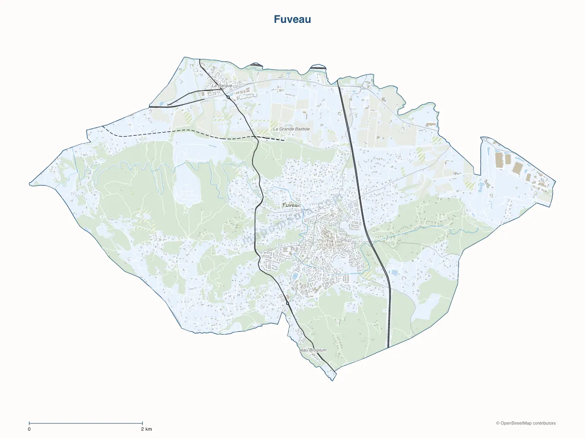 Carte de Fuveau à personnaliser