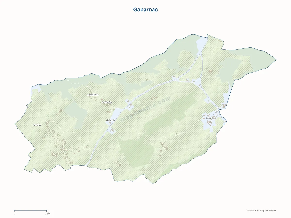 Carte de Gabarnac à personnaliser