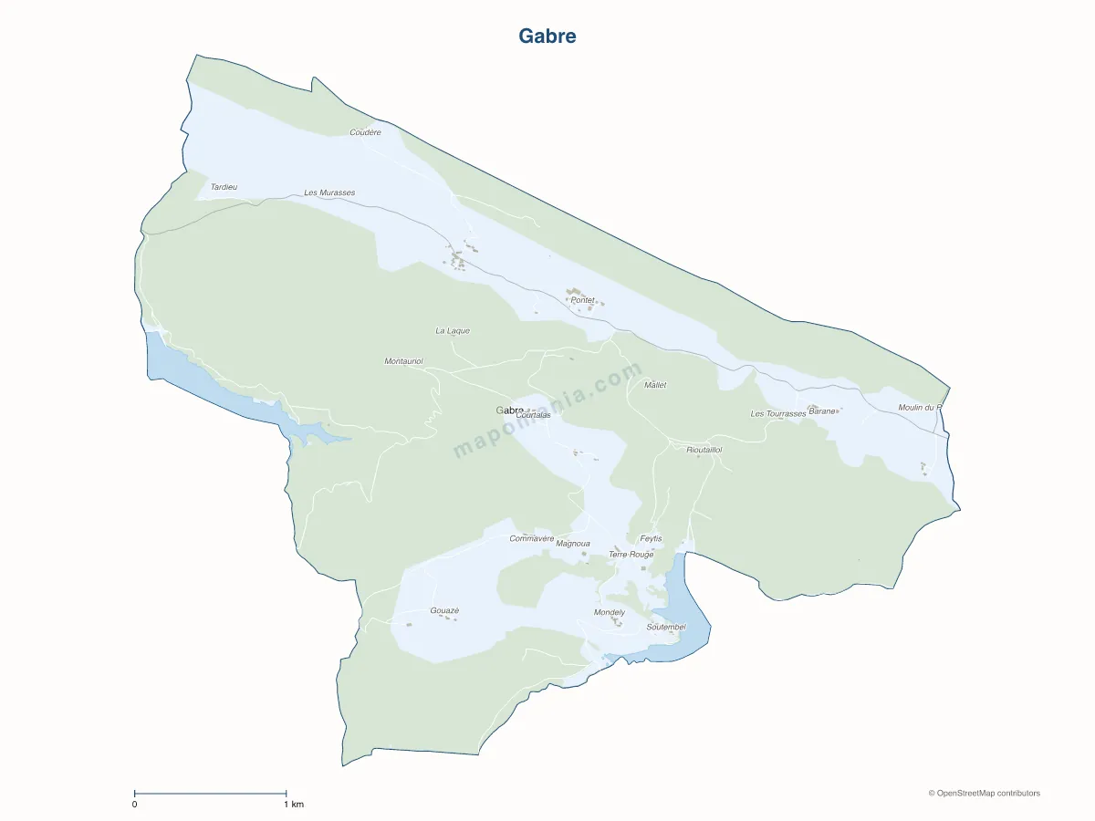 Carte de Gabre à personnaliser