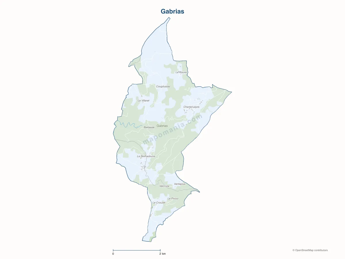 Carte de Gabrias à personnaliser