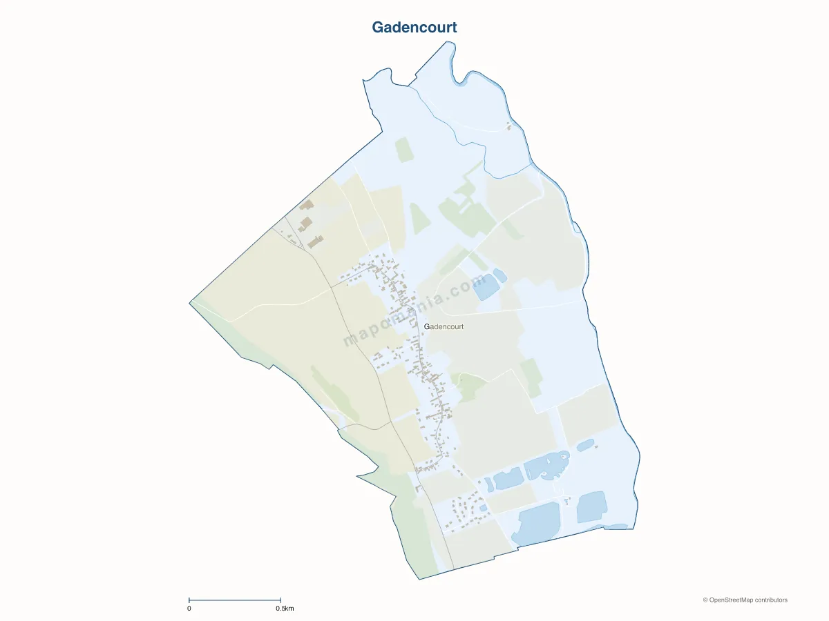 Carte de Gadencourt à personnaliser