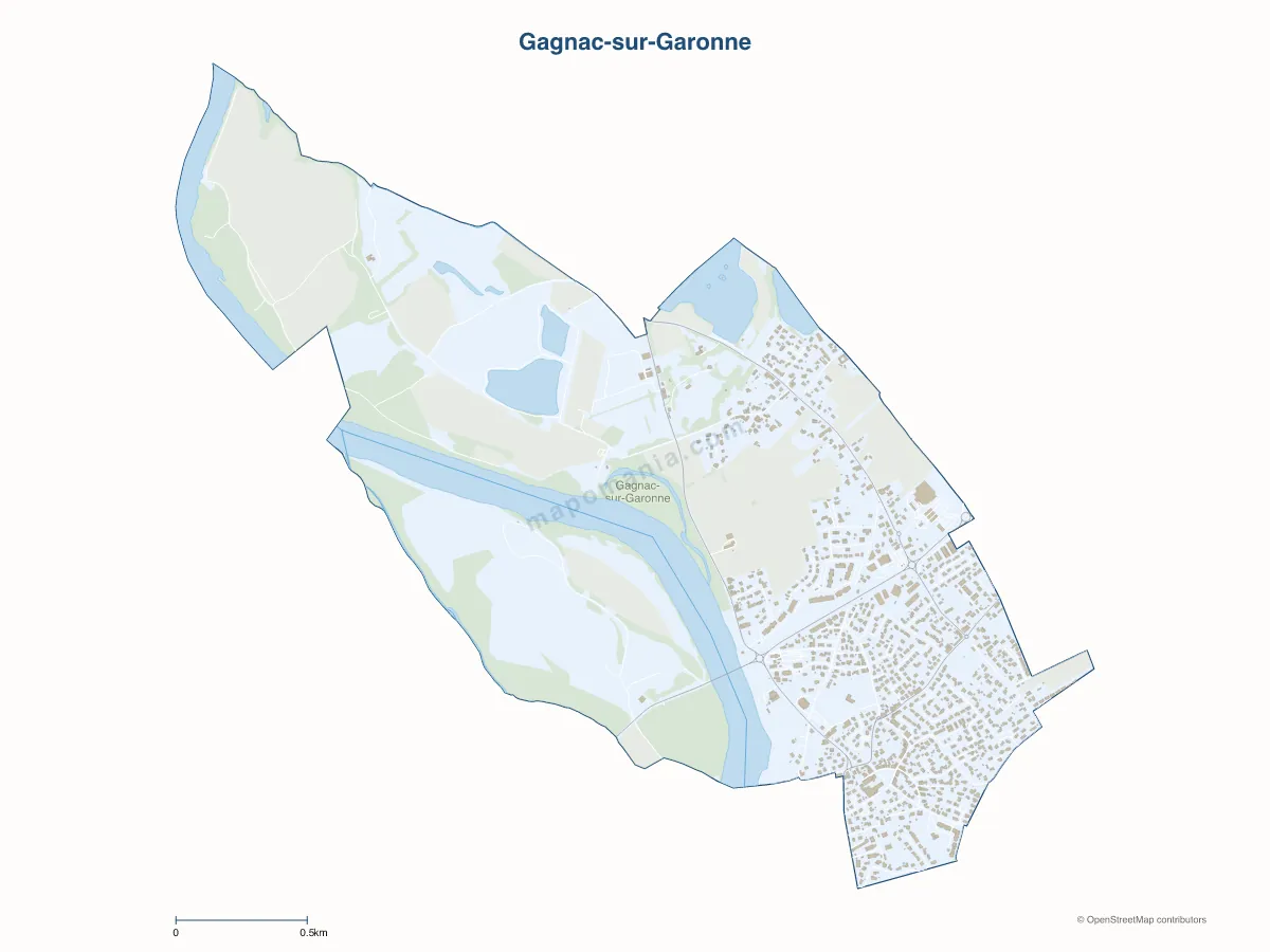 Carte de Gagnac-sur-Garonne à personnaliser