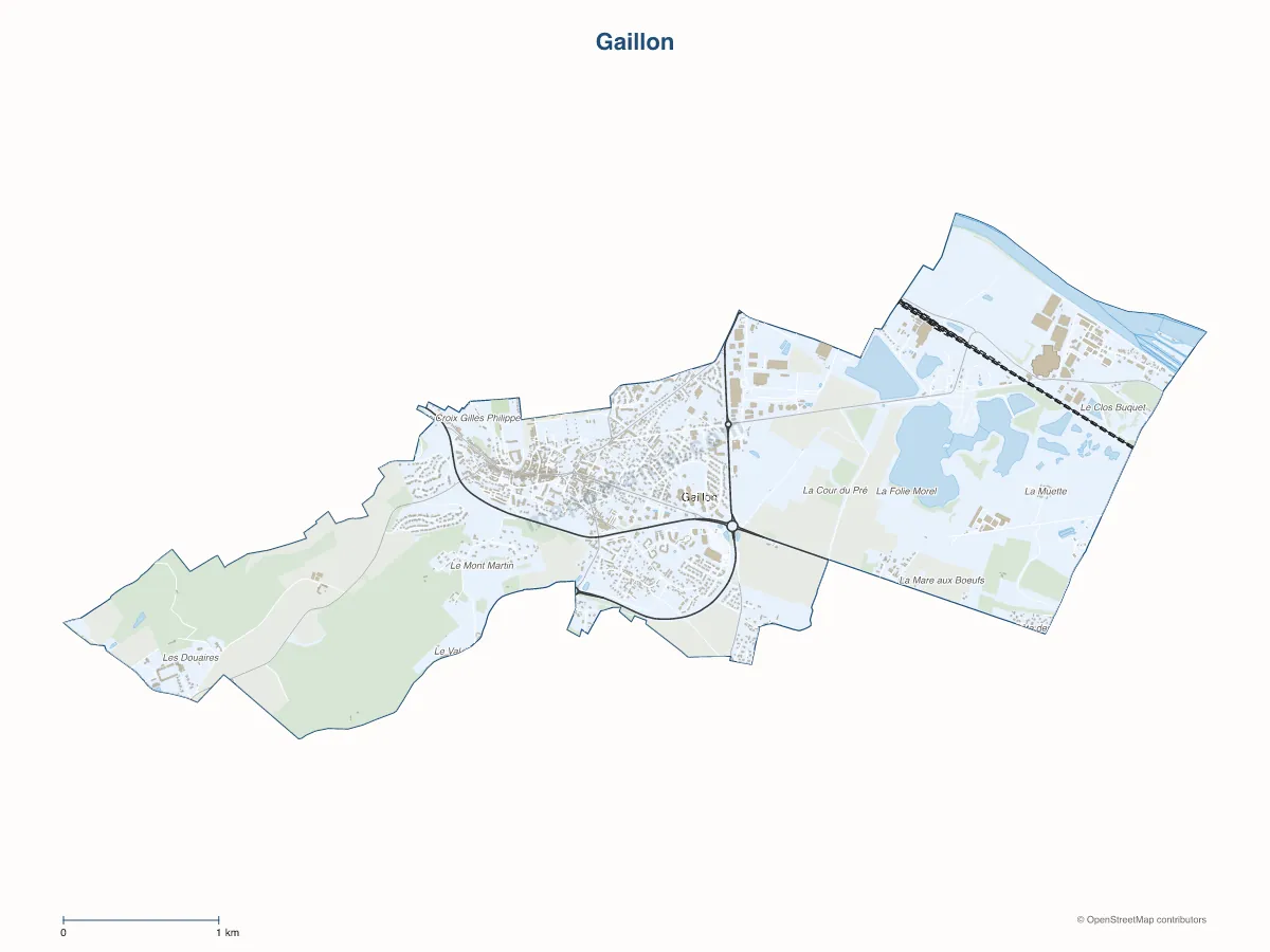 Carte de Gaillon à personnaliser