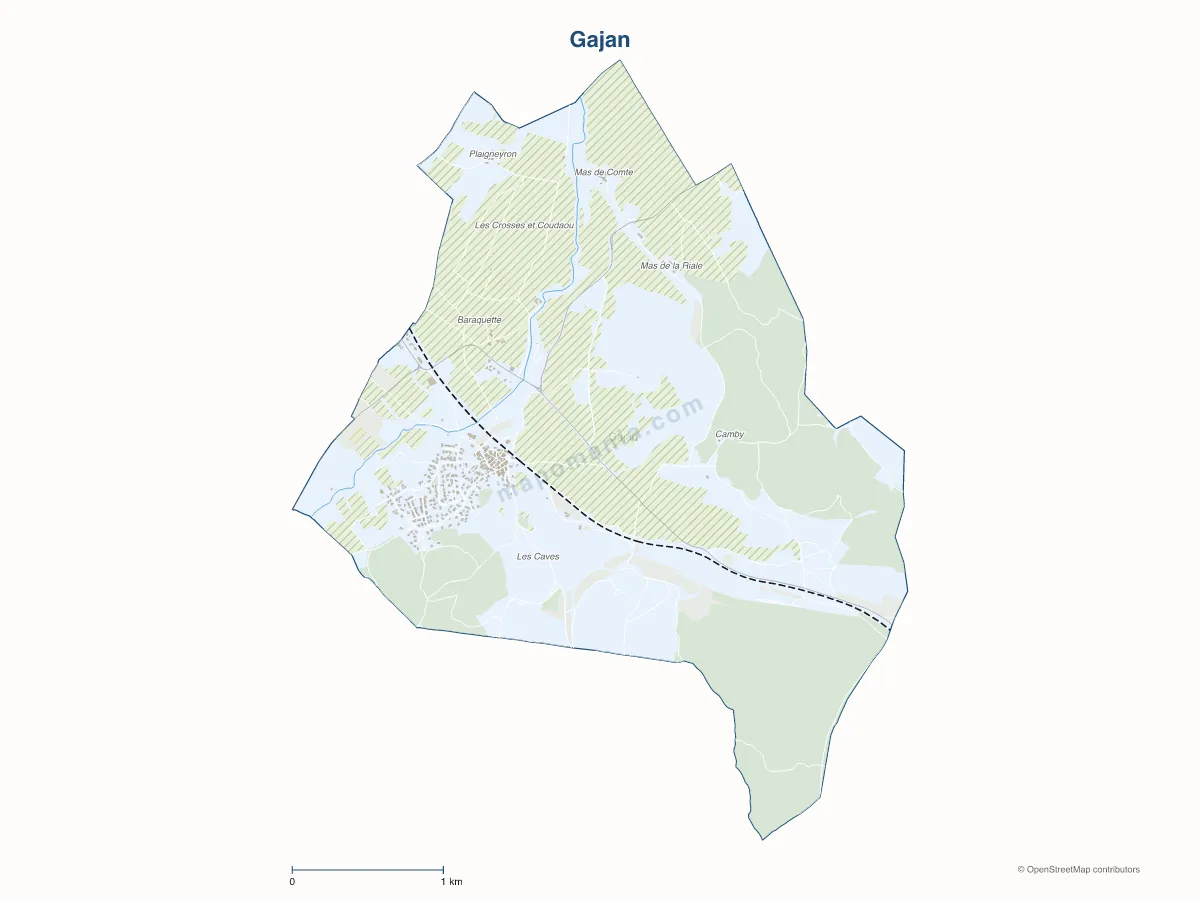 Carte de Gajan à personnaliser