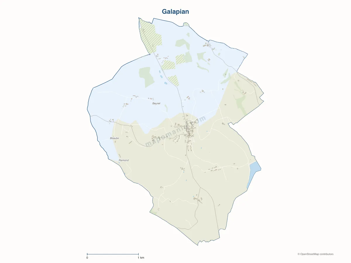 Carte de Galapian à personnaliser