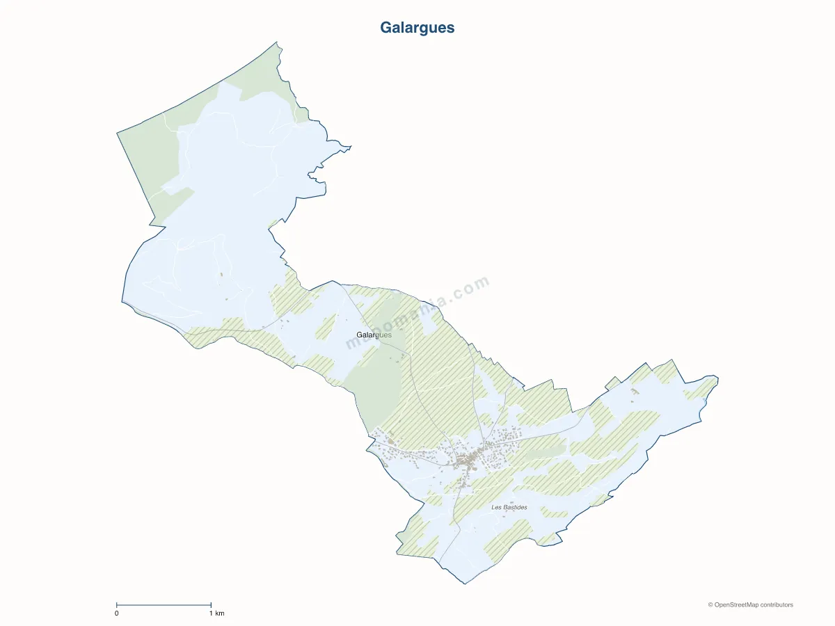 Carte de Galargues à personnaliser
